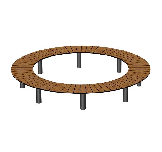 Banc public en bois circulaire buton industries ba 30 sc_0