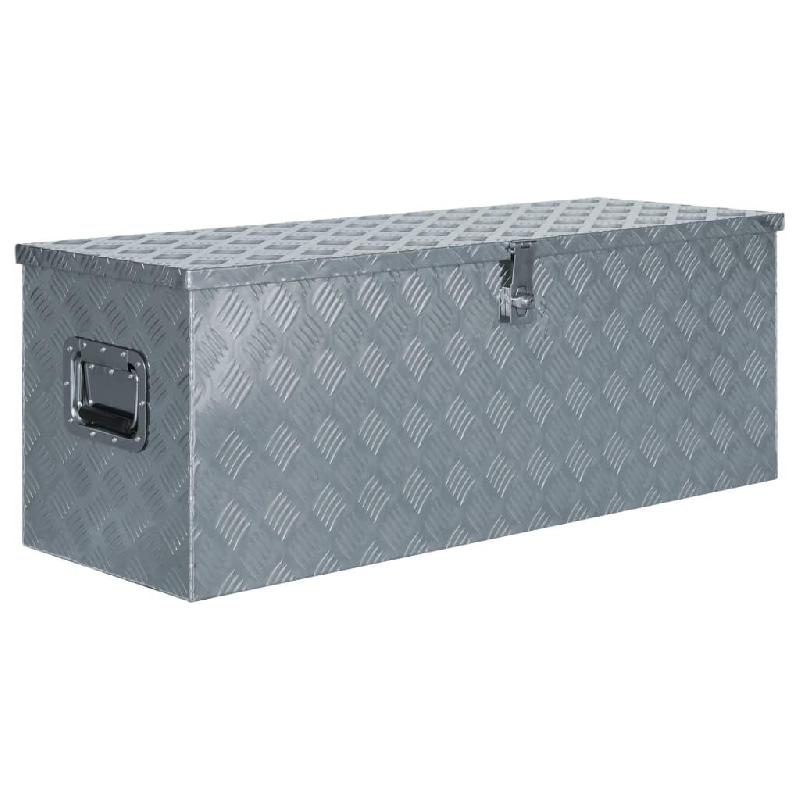 BOÎTE EN ALUMINIUM 110,5 X 38,5 X 40 CM ARGENTÉ 02_0003197_0