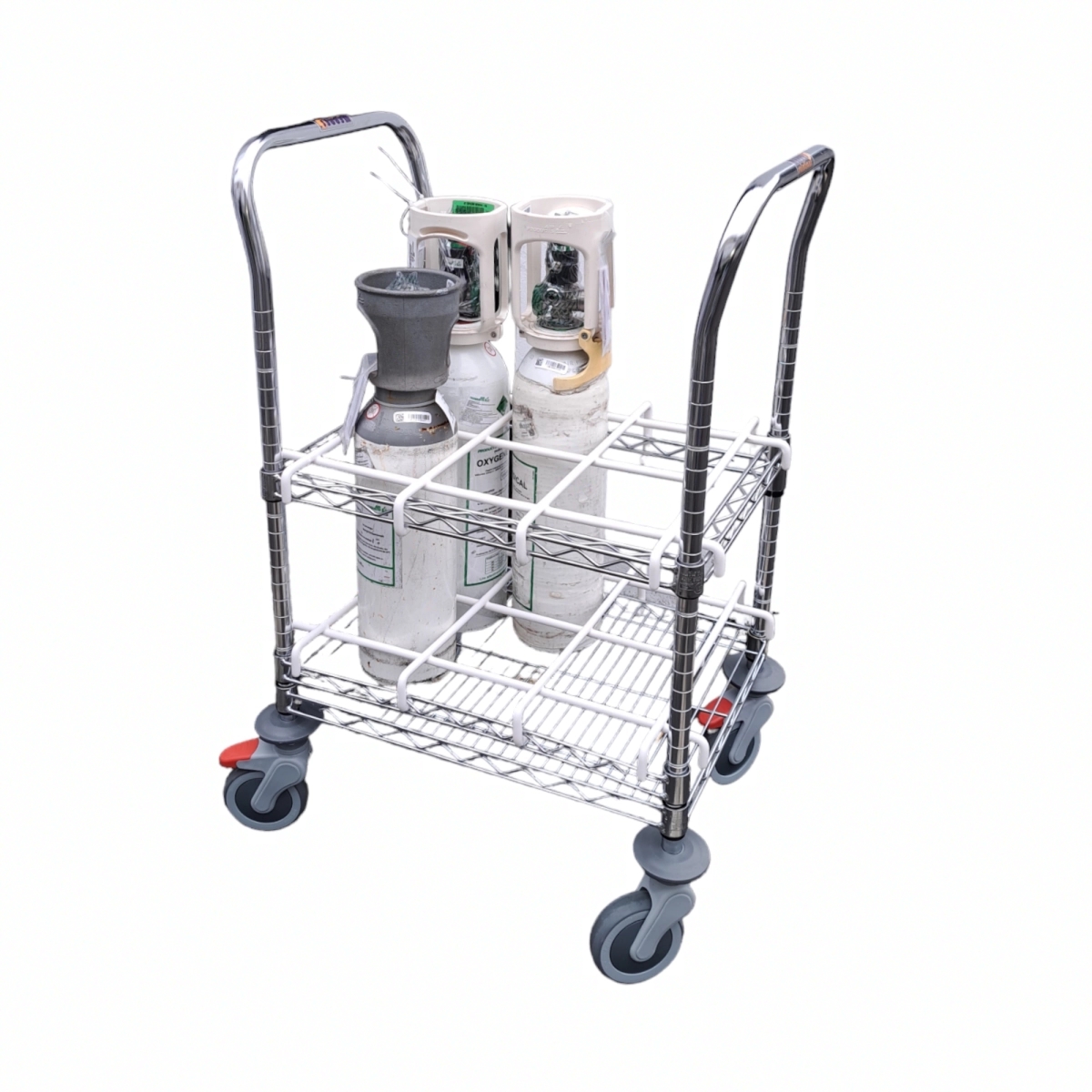 Chariot de transport ergonomique pour bouteille d'oxygene S2 et B5 O²Cart - CHAROXY_0