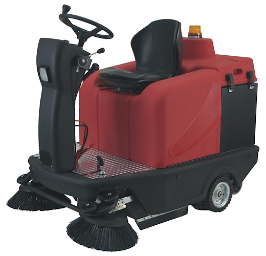 Cyclope 70B - Balayeuse autoportée complète avec brosses latérales, moteur 24V et bac à déchets 80L_0