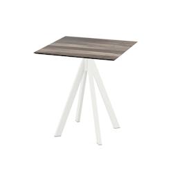 Essentials Table de bistrot - 70x70 cm - Blanc/Tropical Wood - Infinity - Veba - marron 120021277_0