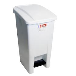 GILAC Poubelle à pédale économique 60 L, 80 L, 120 L - avec roues - 5 couleurs - 60 L - Blanc G618021 - blanc 3573678694811_0