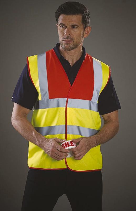 Gilet haute visibilité - Réf: YHVW100 - Polyester, bandes réfléchissantes et norme EN ISO20471:2013_0