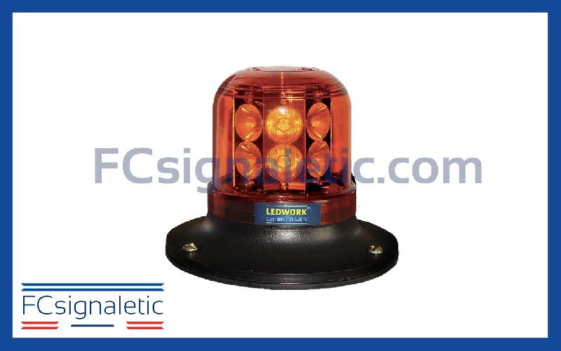 Gyrophare à led orange embase iso ledwork lwk0005_0