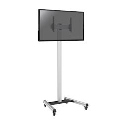 KIMEX Support sur roulettes pour écran TV 32'' - 75'' - Hauteur 240cm - Inclinable - gris 3700685418929_0