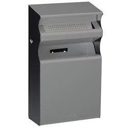 Rossignol - Cendrier-corbeille mural 15L + 2L KOPA - acier traité anticorrosion - gris manganèse 56153_0