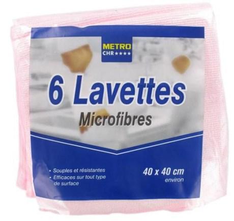LAVETTE MICROFIBRES BLEU 40 X 40 CM (VENDU PAR 6)