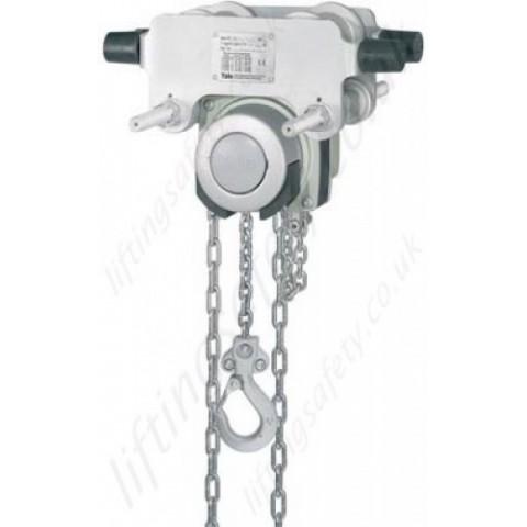 Palan manuel à hauteur perdue réduite anti-corrosion Yalelift 360© - chaîne inox 316L - chariot intégré adaptable_0