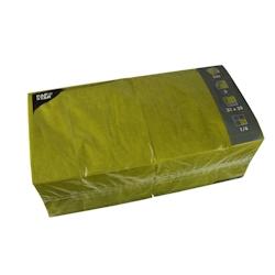 Papstar Serviettes, 3 plis pliage 1/4 33 cm x 33 cm vert olive - vert 81657_0