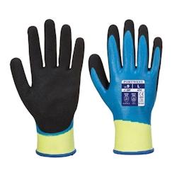 Portwest - Gants anti coupures de niveau D et anti liquide Aqua Cut Pro Bleu / Noir Taille 8 - 5036146010356_0