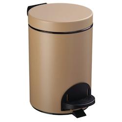 Rossignol - Poubelle d'intérieur à pédale 3L SANELIA - beige gris - gris plastique 90165_0