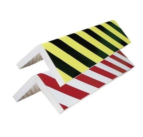 Protection d'angle en mousse adhésive - haute visibilité - rayures noires/jaunes ou rouges/blanches_0