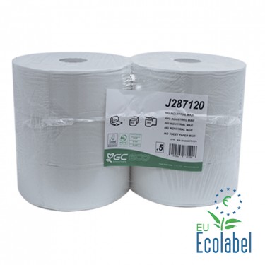 Rouleaux papiers toilettes maxi jumbo par lot de 6 qualité recyclée - a10000_0