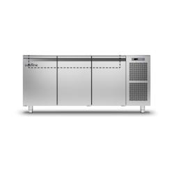 Saladette GN 1/1 Positive Groupe Logé  3 Portes avec Dosseret - Coldline - inox 0645760545097_0