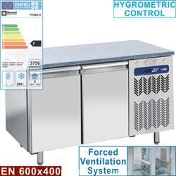 Table de congélation ventilée 2 portes 600x400 avec top en granit - TP2B/LG_0