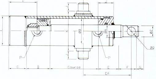 Vérins double effet à tourillons - Tiges chrome dur diam 45.60.70 - Tube rodé glacé diam 90, 100 et 120_0