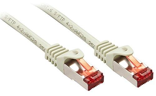 LINDY 47343 - Câble réseau Basic Cat.6 S/FTP 1,5 m - Connecteurs RJ-45 plaqués or - Gris_0