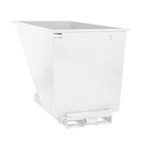 Benne auto-basculante pour chariot élévateur 600 litres Blanc = Plastique_0