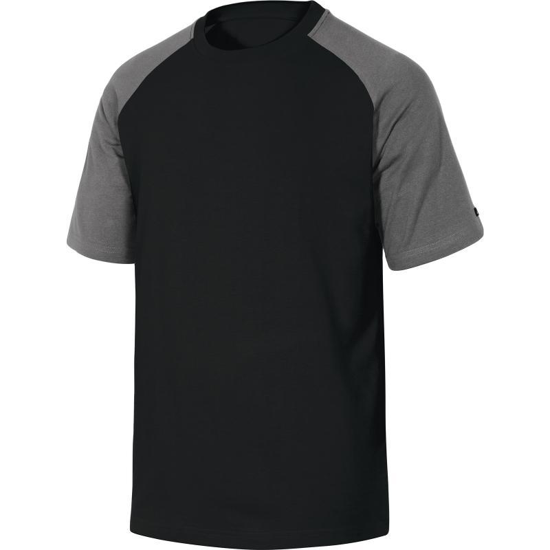 DELTA PLUS - Tee-shirt bicolore GENOA noir et gris - Taille M - Maille jersey 100% coton 180g/m² - GENOANOTM_0