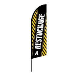 Drapeau  oriflamme Destockage 2m40 - mât + voile - Drapeaupublicitaire - 3770030285117_0