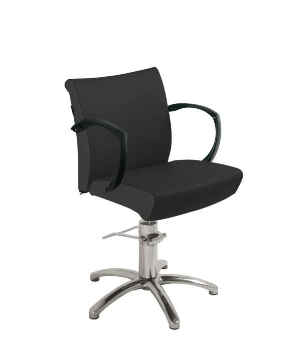 Fauteuil de coiffage pivotant Venezia A3232C - Accoudoirs en plastique ou aluminium - Revêtement skaï_0