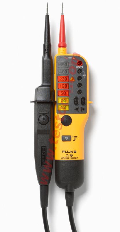 TESTEUR DE TENSION VAT/DDT ET DE CONTINUITÉ, 12-690V, 65HZ, VIBREUR, CHARGE COMMUTABL - FLUT110