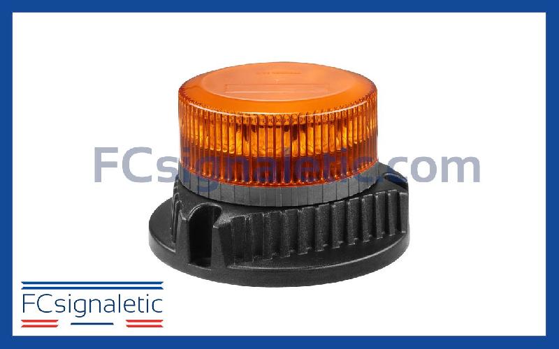 Gyrophare à LED orange embase magnétique prise allume cigare classe 1 MU 911 SIGNAL 082002A_0