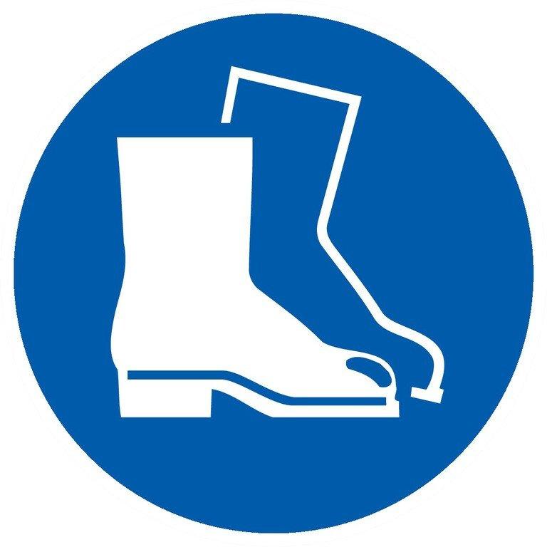 Panneau de signalisation - chaussures de sécurité obligatoires - Norme ISO 3864-1 - Réf. TAL622505 - TALIAPLAST_0