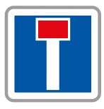 Panneau de signalisation indication: Impasse - C13a_0