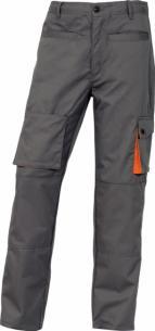 PANTALON DE TRAVAIL MACH2 EN POLYESTER COTON, GRIS ET ORANGE