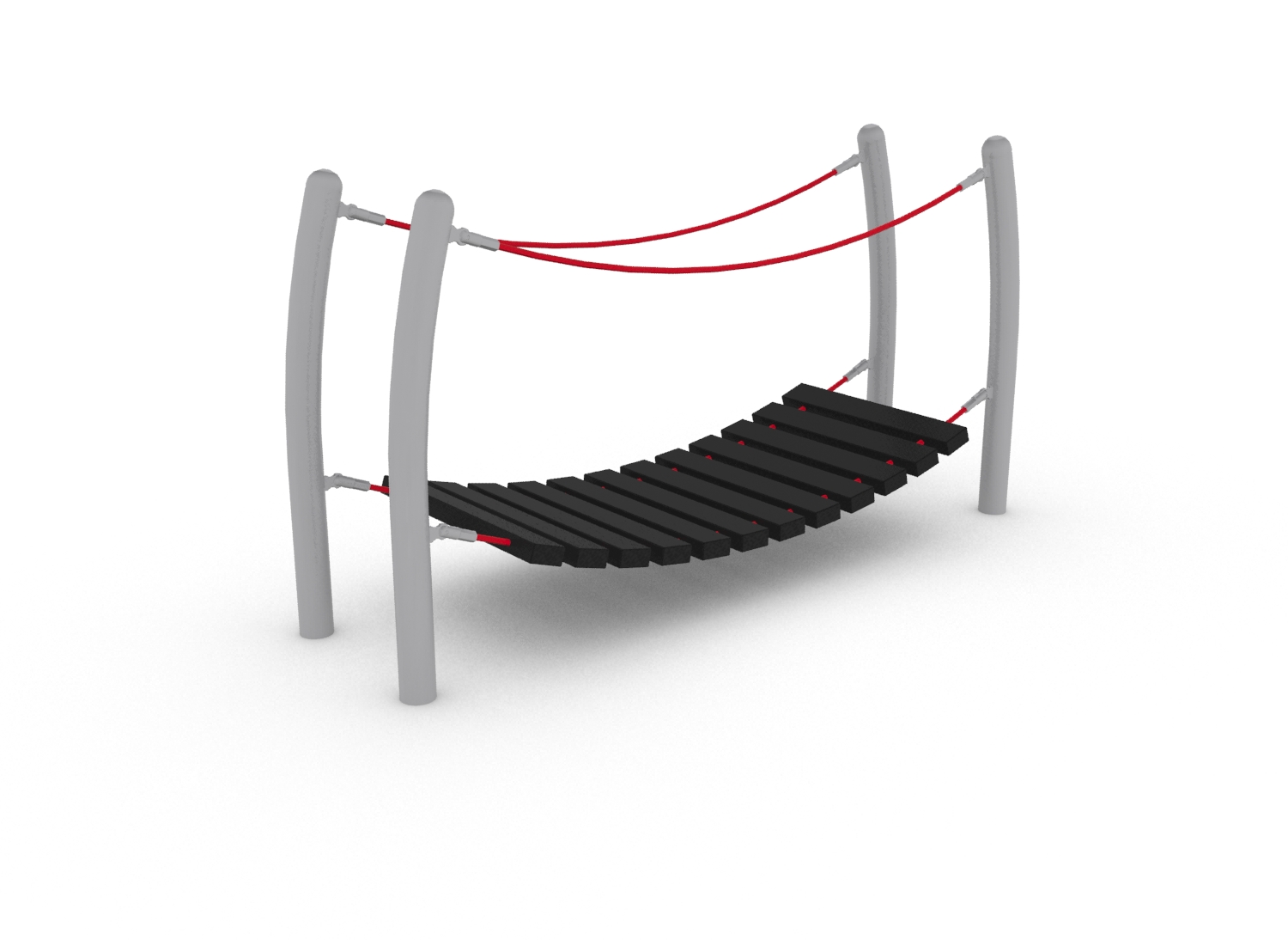 Parcours sportif pour enfants - NRG Kakum Canopy Walk - Réf 8079876 - HAGS - Rouge - Scellement béton_0