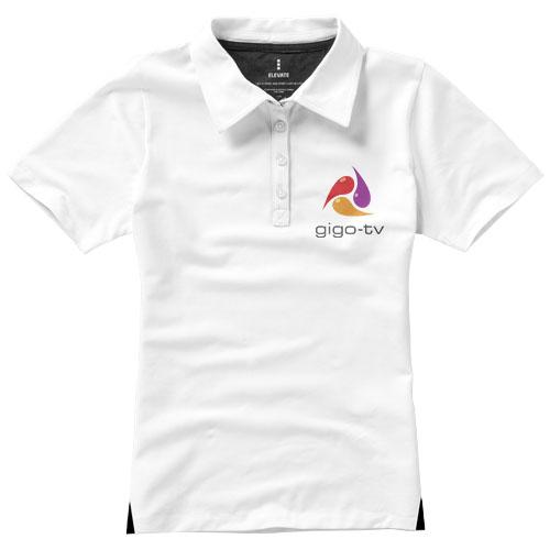Polo stretch manches courtes pour femme Makham - tissu extensible et contrastes élégants - 95% coton, 200 g/m²_0