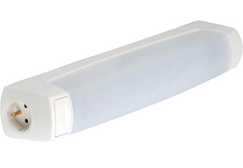 Réglette salle de bain EO S19 - sans source lumineuse - blanc - avec interrupteur PC 2P+T - L'Ébénoïd - 75W - 362587_0