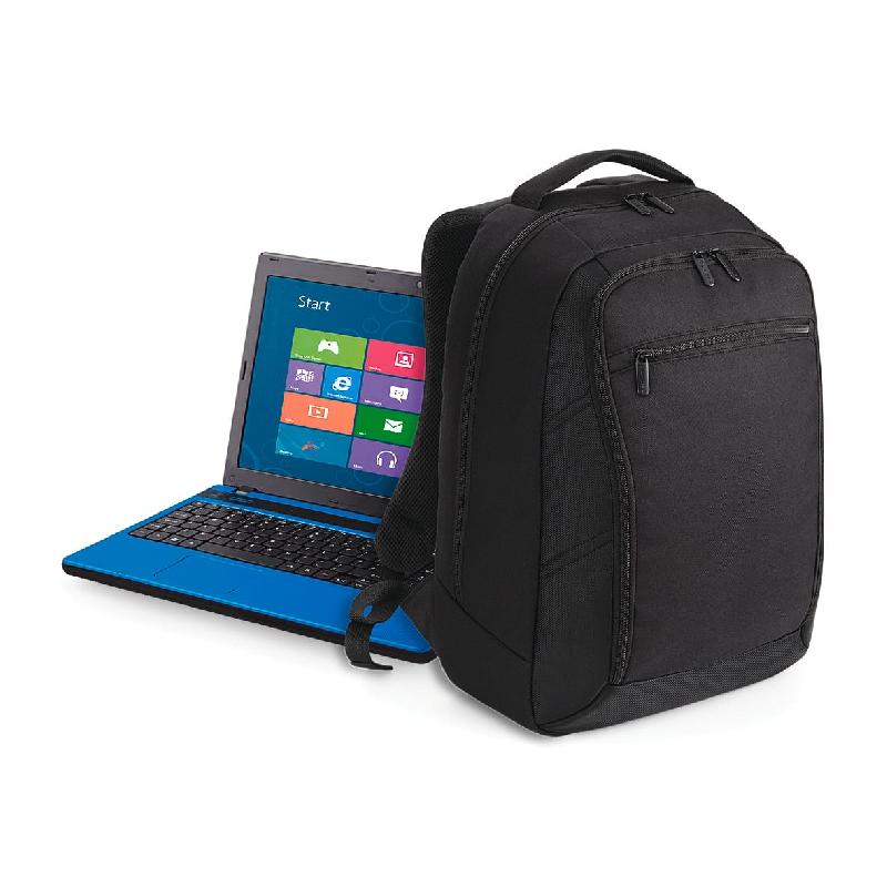 Sac à dos ordinateur exécutif Quadra - Réf: QD269 - Polyester 600D/1680D - Compartiment matelassé 15,6
