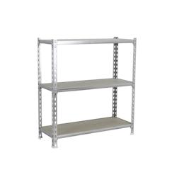 SimonRack Etagère métallique sans vis Maderclick 3 étagères. Couleur galva/bois 900x1200x500 mm - argenté métal 8425437077296_0