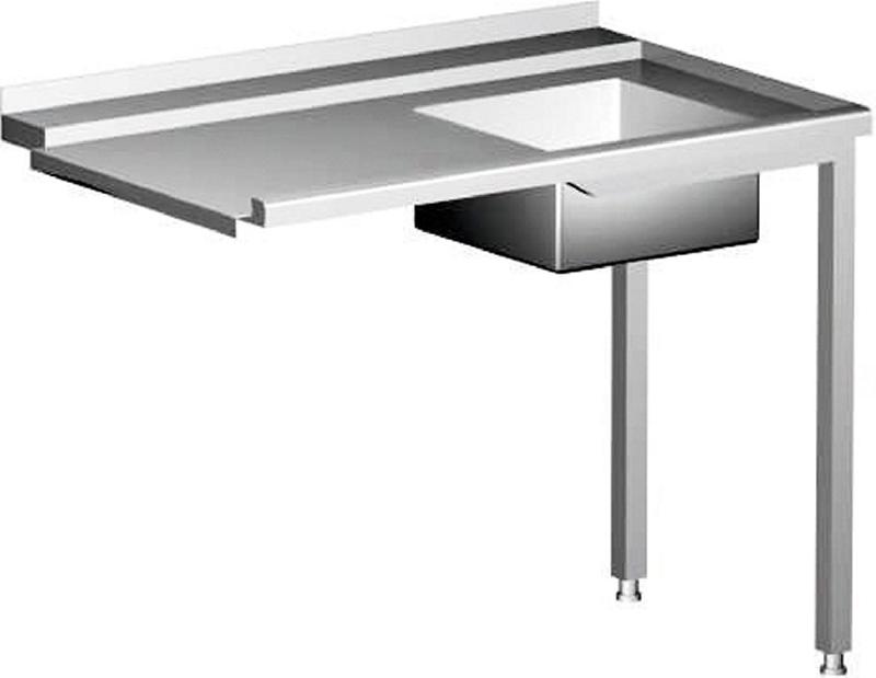 Table de chargement inclinée 1 bac à droite sans étagère pour lave-vaisselle 1000x750x880 mm - 9310127100_0