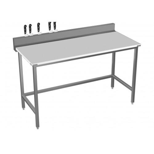 TABLE DE DÉCOUPE PROFESSIONNELLE AVEC PORTE-COUTEAUX - 700 X 1000 MM