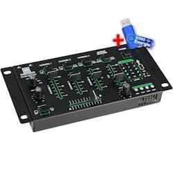 Table de mixage Pronomic DX-50 USB MKII 4 canaux avec Bluetooth, Fonction talkover, master out L/R (RCA), +clé USB 32 Gigas - 3666638042101_0