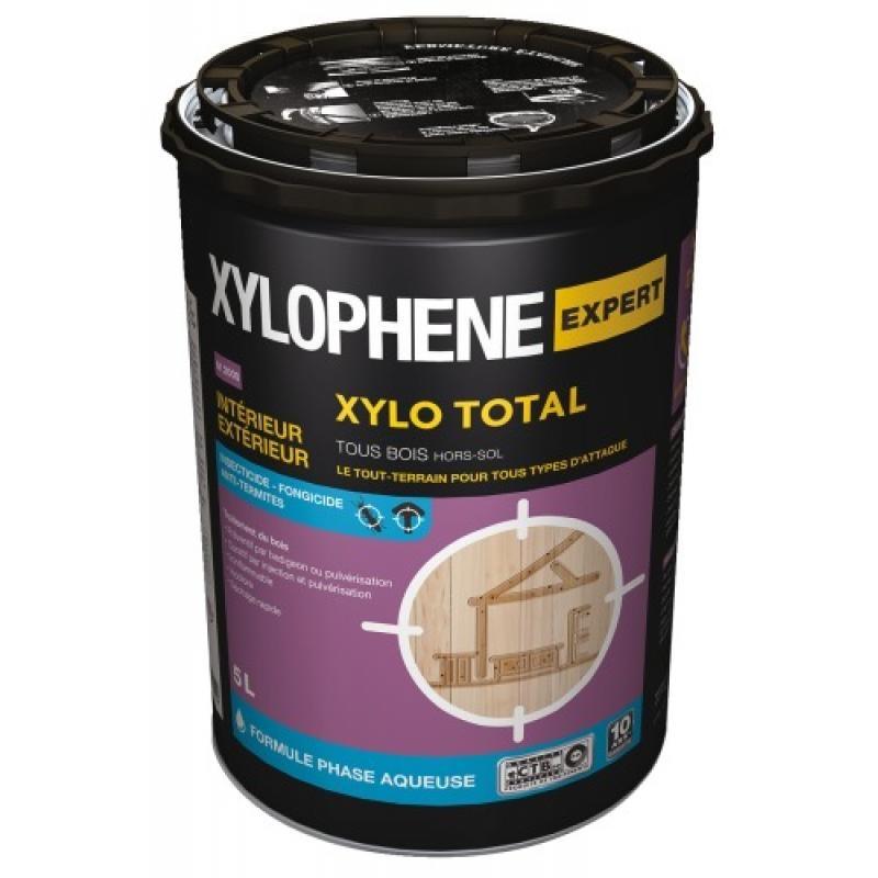 Traitement insecticide, fongicide, bois intérieurs et extérieurs xylophene expert xylo total, bidon de 5 litres_0