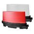 26786 - Séparateur de voie autolesté empilable - virages - coloris rouge ou blanc - base en caoutchouc et polyéthylène - poids 22,5 kg_0