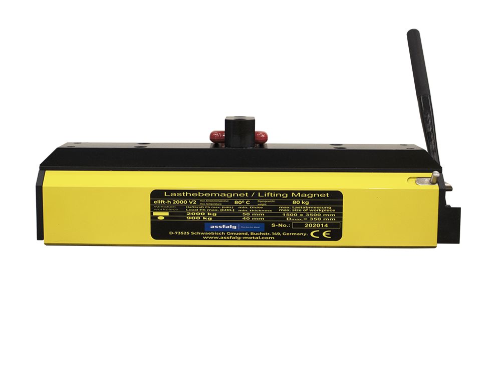 Aimant de levage Elift 2000 - Assfalg - Charge maximale 2000 kg - Dimensions compactes et robustes_0