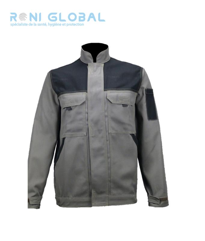 Blouson électricien coton/polyester sans métal - Typhon PBV - Réf. pbv-09TYCVN - Vert olive/noir - Tailles 0 à 7_0