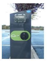 Borne de recharge pour voiture électrique - prise type 2 - charge 7.4 kW par véhicule - protection époxy - dimensions H1300mm x L300mm_0