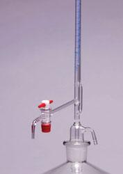 Burette de laboratoire - Classe AS en verre borosilicate PYREX avec bande Schellbach et remise à zéro automatique_0
