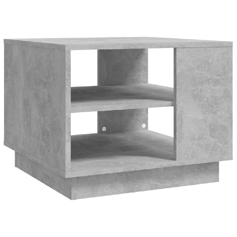 Décoshop26 - Table basse avec étagères design intemporel 55 x 55 x 43 cm bois d'ingénierie gris DEC039311 - gris Bois massif 3000264318443_0