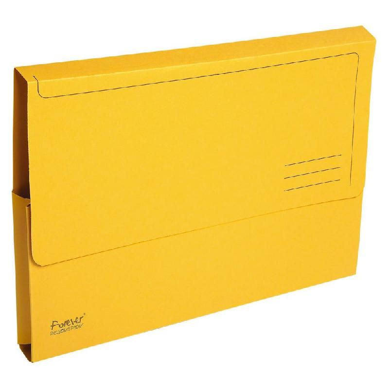 EXACOMPTA CHEMISE-POCHETTE FOREVER EXACOMPTA - CARTE 290G - COLORIS JAUNE (LOT DE 10)