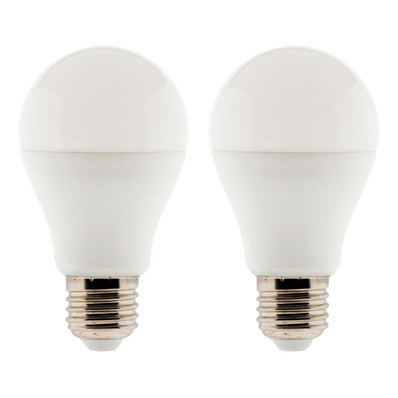LOT DE 2 AMPOULES LED STANDARD 6W E27 470LM 2700K (BLANC CHAUD)