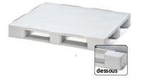 Palette en plastique hygiène - PAL136PH1210000 - 1200x1000 mm - plateau plein - rebords - PEHD vierge_0