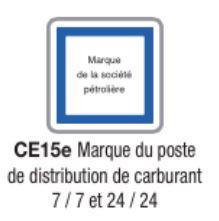 Panneau de signalisation d'indication type CE15e - formats variés de 350 mm à 1500 mm_0