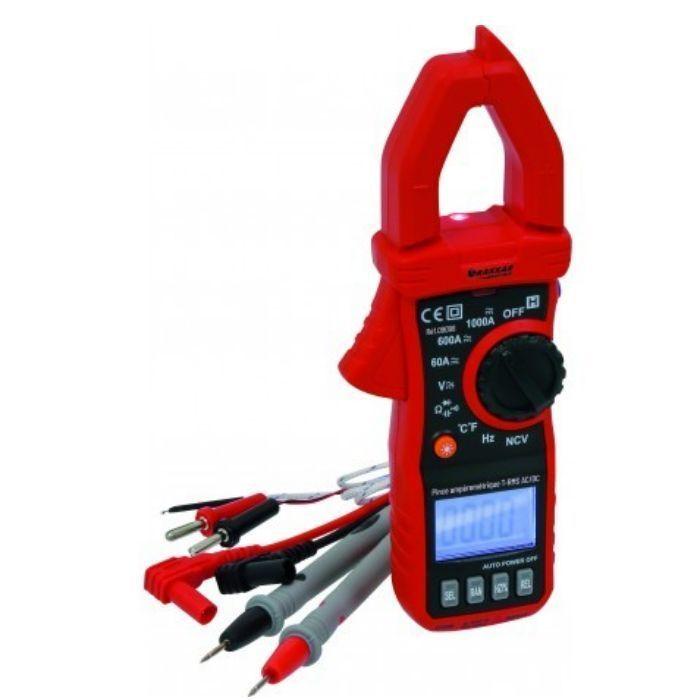 Pince ampèremétrique écran LCD rétroéclairé - 11576293 - professionnelle avec étui et piles_0